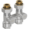 Mexen tweepijps radiatorklep DN50, recht 1/2"x16 mm, nikkel - W912-016-01