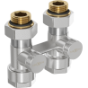 Mexen Uni-Term divu cauruļu DN50 radiatora vārsts, taisns 1/2"x16 mm, niķelis - W912-016-01