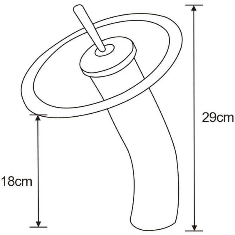 Mexen Niagara high black faucet - 745610-77
