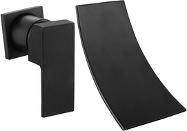 Mexen Celia grifo de lavabo empotrado, negro - 747415-70