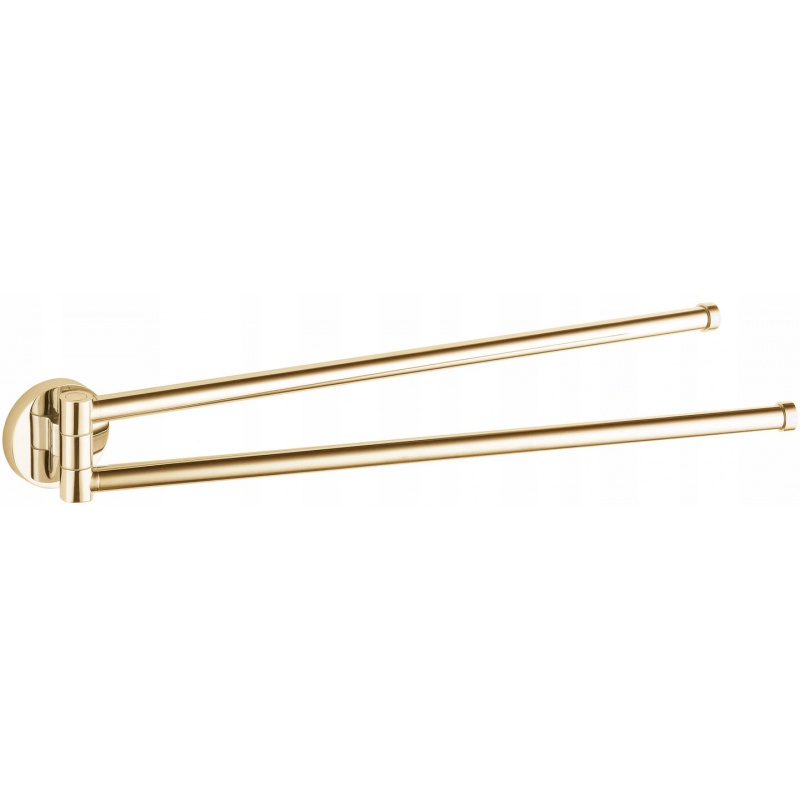 Mexen Remo double porte-serviettes pivotant, doré - 70507255-50