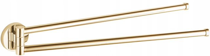 Mexen Remo dubbele draaibare handdoekhouder, goud - 70507255-50