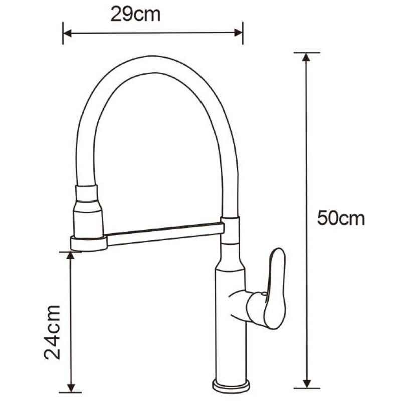 Mexen Edna kitchen faucet, black - 672900-70