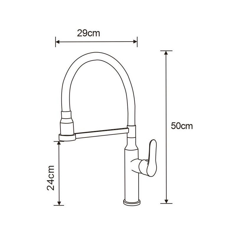 Mexen Edna keukenkraan, grijs/wit - 672900-62
