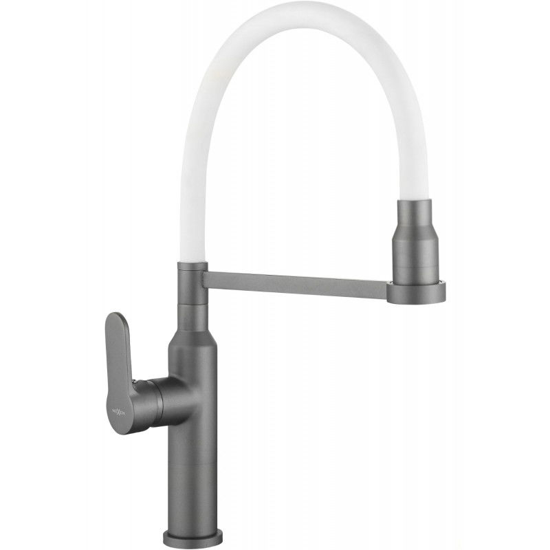 Mexen Edna torneira de cozinha, cinza/branco - 672900-62
