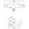 Mexen Kai thermostatische badmengkraan, geborsteld gun gray - 77300-66