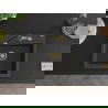 Mexen Oscar évier en granit à 1 bac 580 x 490 mm, noir moucheté, siphon doré - 6519581000-76-G