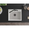 Mexen Oscar Évier en granit à 1 bac 580 x 490 mm, blanc, siphon noir - 6519581000-20-B
