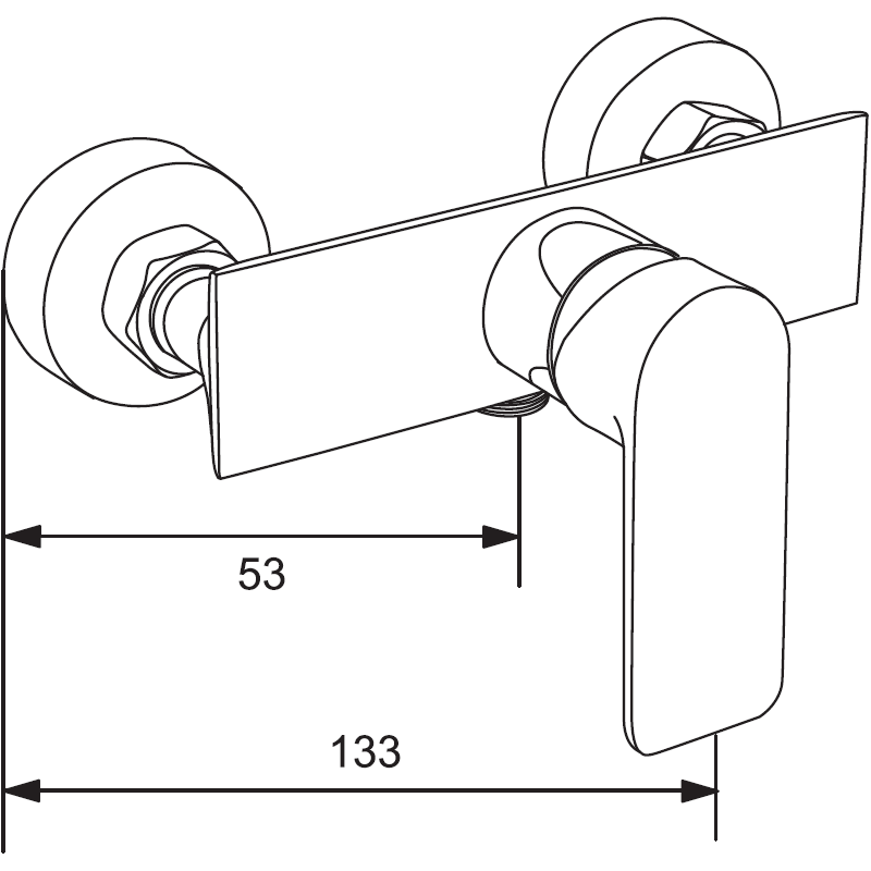 Mexen Alexa duschblandare, krom - 71240-00