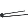 Mexen Remo doppio appendiabiti rotante per asciugamani, nero - 70507255-70