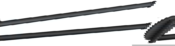 Mexen Remo cabide de toalha giratório duplo, preto - 70507255-70