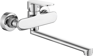 Mexen Milo Badewanne-Batterie laang Ausfluss, Chrom - 71335-00