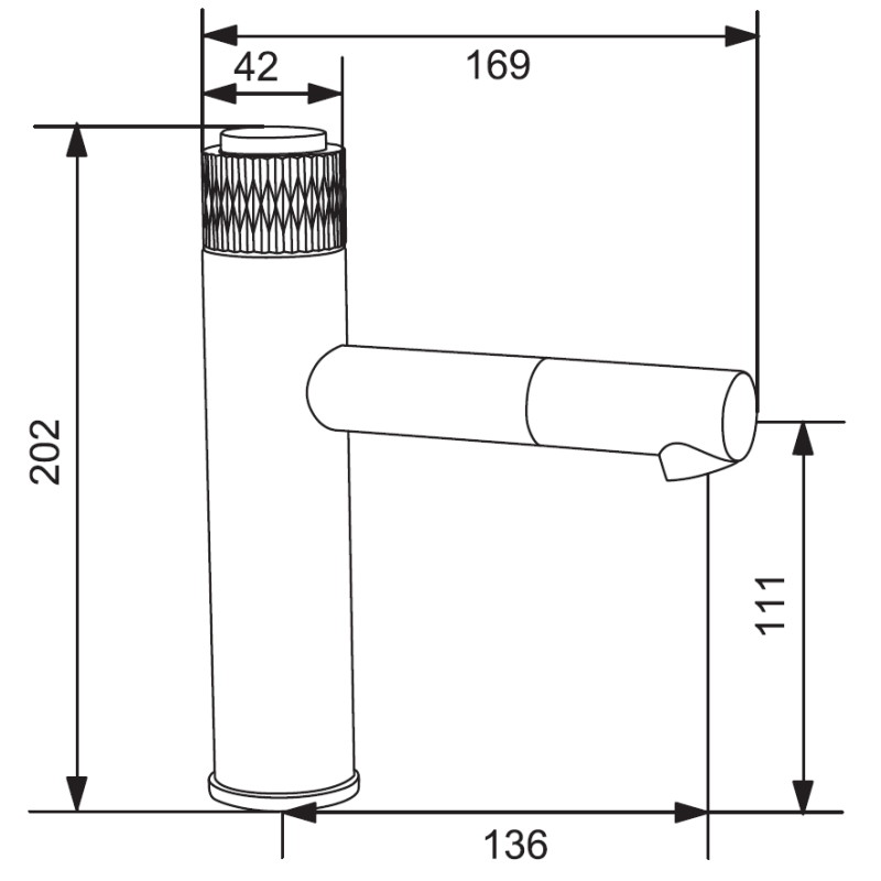 Mexen Diamond bathroom faucet, chrome - 71500-00