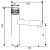 Mexen Diamond bathroom faucet, chrome - 71500-00