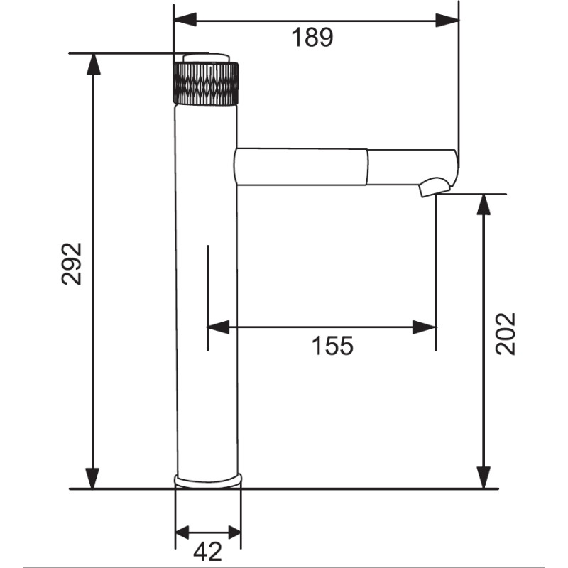 Mexen Diamond high washbasin faucet, chrome - 71510-00