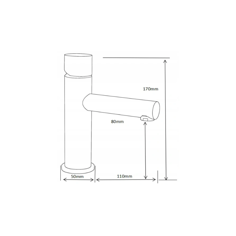 Mexen Elba One mitigeur lavabo, blanc/chrome - 74101-22