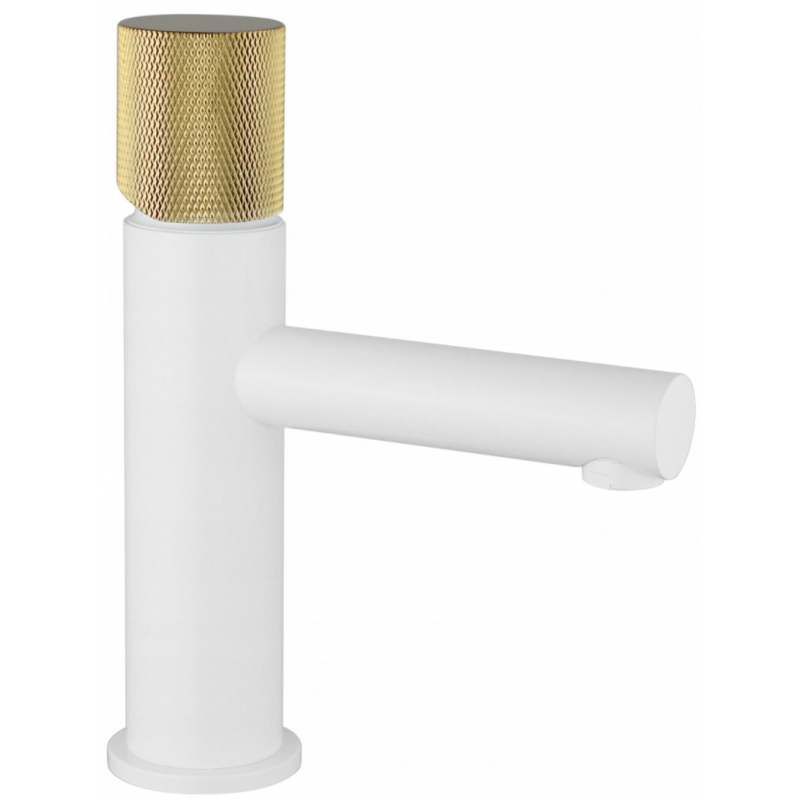 Mexen Elba One robinet de lavabo, blanc/doré - 74101-25