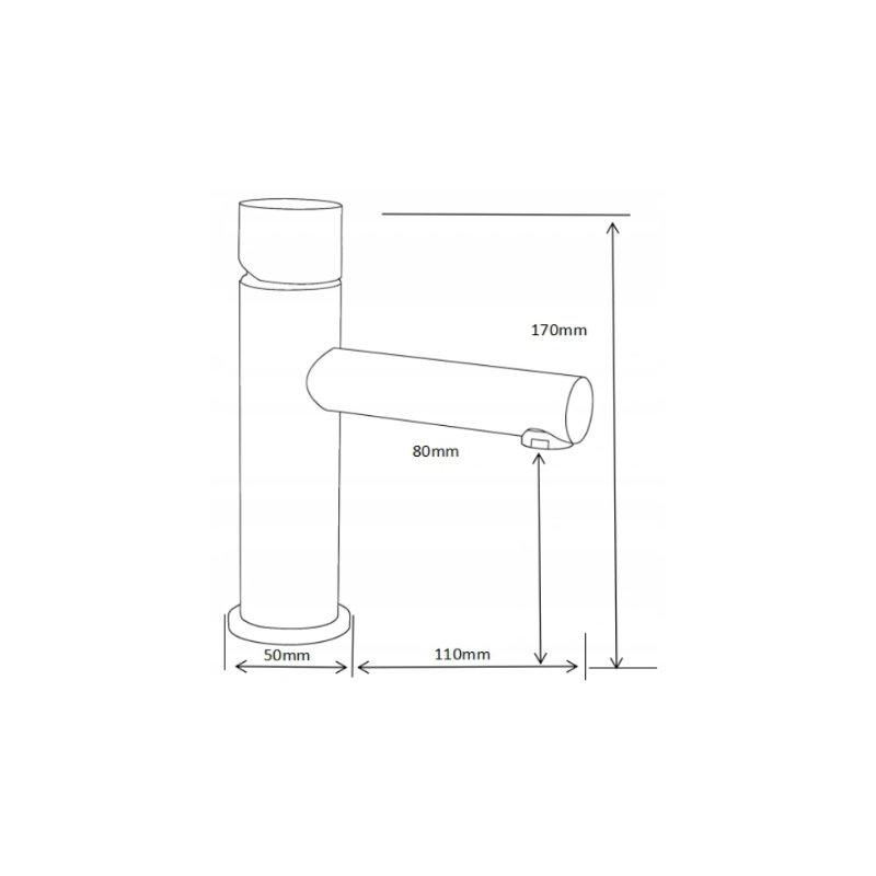 Mexen Elba One μπαταρία νιπτήρα, χρυσή - 74101-50