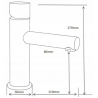 Mexen Elba One robinet de lavabo, graphite - 74101-66