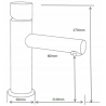 Mexen Elba One rubinetto del lavabo, grigio canna di fucile spazzolato - 74101-66
