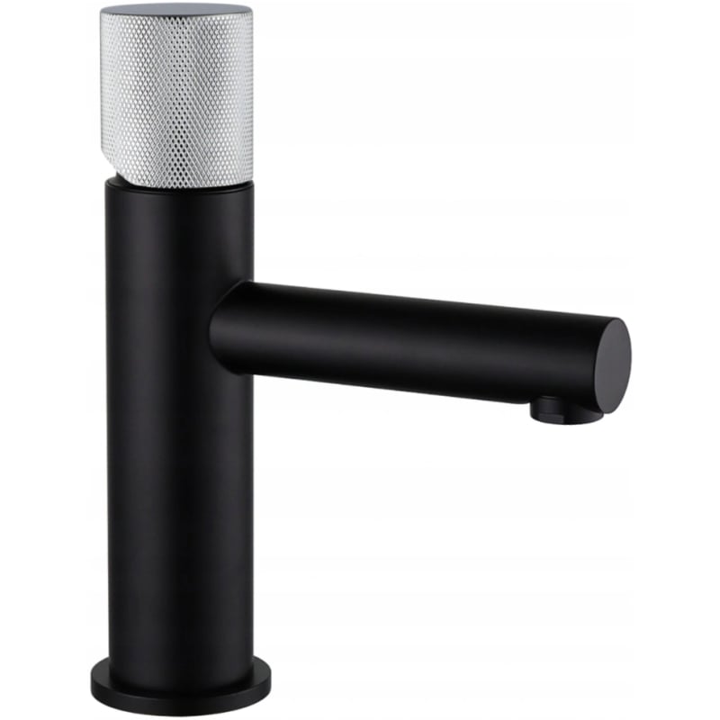 Mexen Elba One washbasin faucet, black/chrome - 74101-77