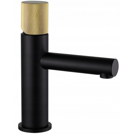 Mexen Elba One Waschtischbatterie, schwarz/gold - 74101-75
