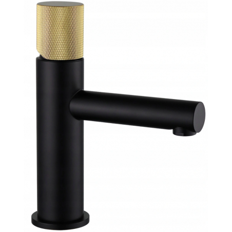 Mexen Elba One washbasin tap, black/gold - 74101-75