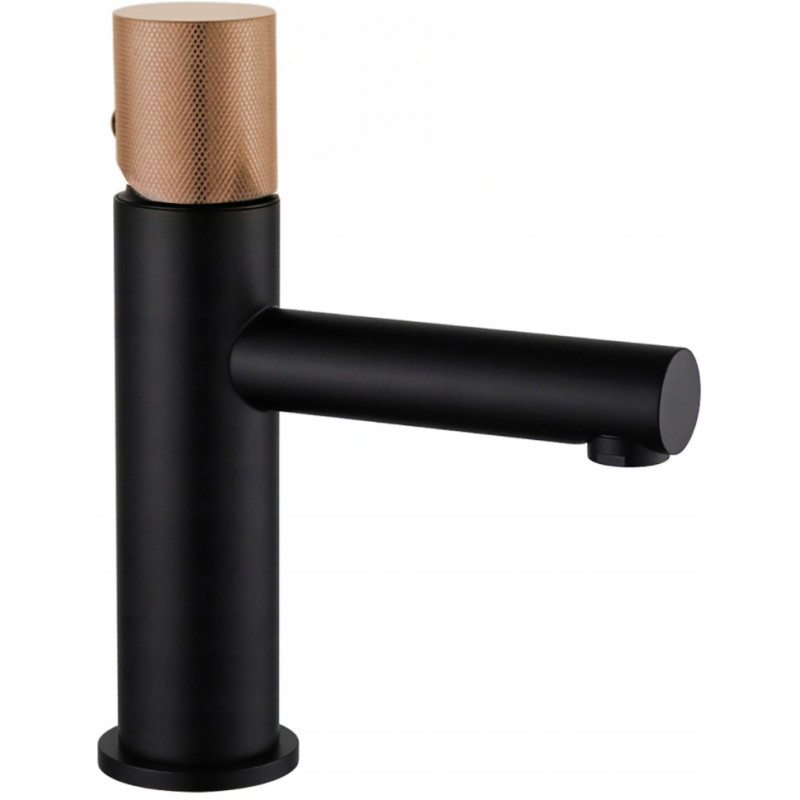 Mexen Elba One washbasin faucet, black/rose gold - 74101-76