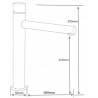 Mexen Elba One robinet de lavabo haut, chromé - 74111-00