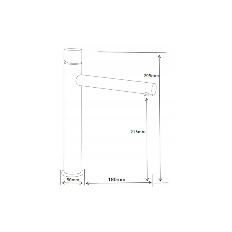 Mexen Elba One grifo de lavabo alto, cromo/negro - 74111-07