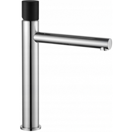 Mexen Elba One high basin mixer, chrome/black - 74111-07