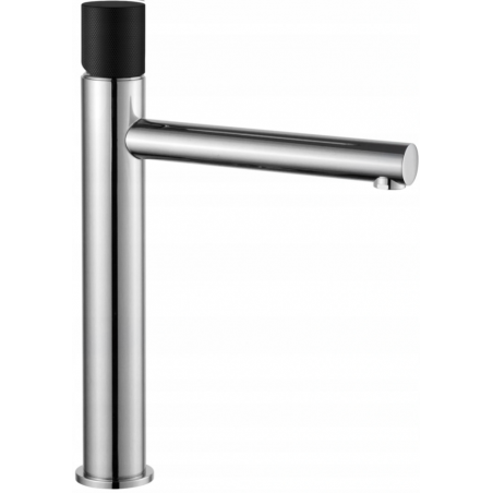 Mexen Elba One hoge wastafelkraan, chroom/zwart - 74111-07