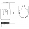 Mexen thermostaatknop voor radiator, zwart - W900-000-70