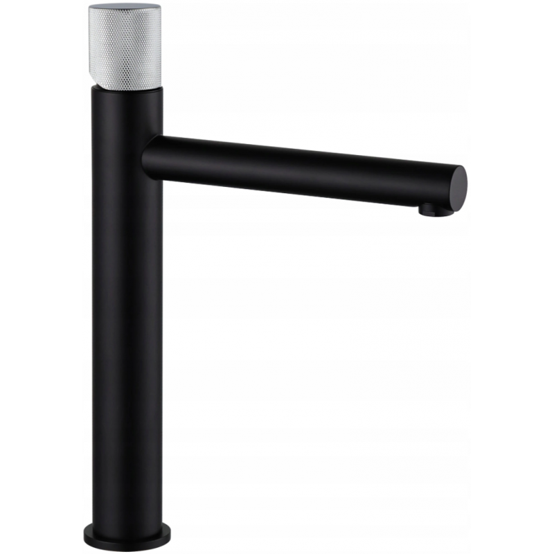 Mexen Elba One héich Waasserspëtz fir Lavabo, schwaarz/Chrom - 74111-77