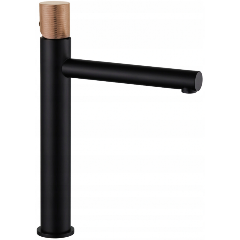 Mexen Elba One mitigeur de lavabo haut, noir/or rose - 74111-76