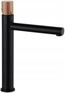 Mexen Elba One grifo de lavabo alto, negro/oro rosa - 74111-76