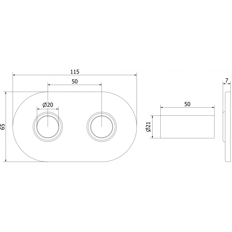 Mexen Uni-Term R dubbelt täckset för radiator, guld - W905-000-50