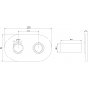 Mexen R ensemble de masquage double pour radiateur, doré - W905-000-50