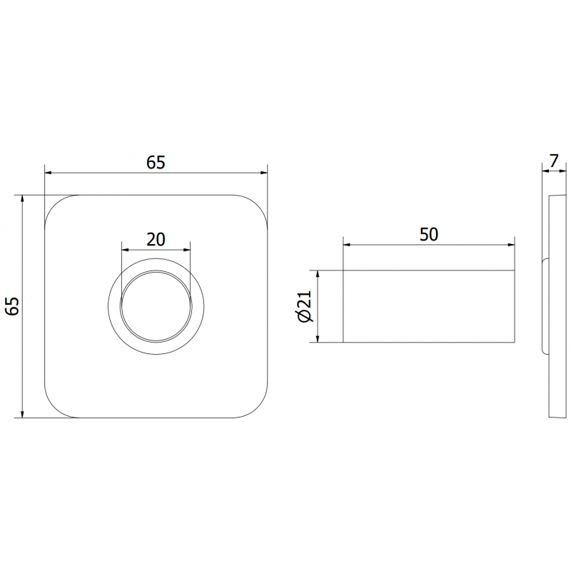 Mexen Uni-Term S ensemble de masquage individuel pour radiateur, blanc - W909-000-20