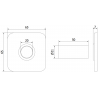 Mexen S enkele afdekset voor radiator, wit - W909-000-20