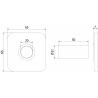 Mexen S enkele afdekkapset voor radiator, zwart - W909-000-70