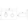 Mexen S dubbele afdekset voor radiator, zwart - W910-000-70