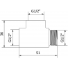 Mexen raccord en T pour chauffage électrique, anthracite - W906-000-66