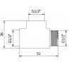 Mexen trójnik do grzałki elektrycznej, antracyt - W906-000-66