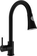 Mexen Elia grifo de cocina, negro - 670101-70