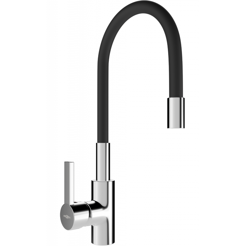Mexen Flex keittiöhana, kromi/musta - 670900-07