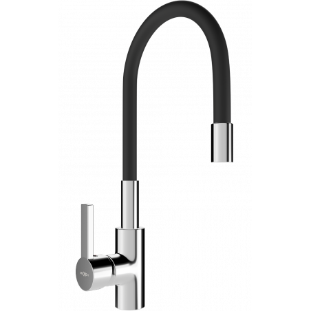 Mexen Flex köögisegisti, kroom/must - 670900-07