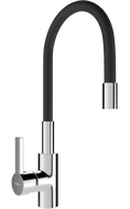 Mexen Flex Küchenarmatur, Chrom/Schwarz - 670900-07