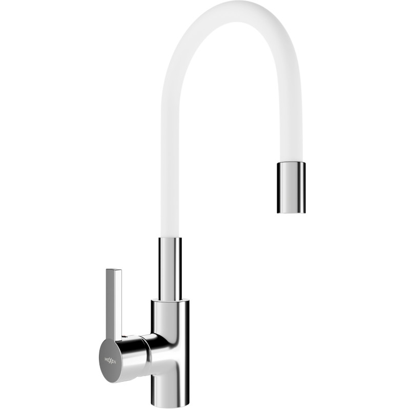 Mexen Flex köögisegisti, kroom/valge - 670900-02