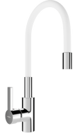 Mexen Flex robinet de cuisine, chrome/blanc - 670900-02